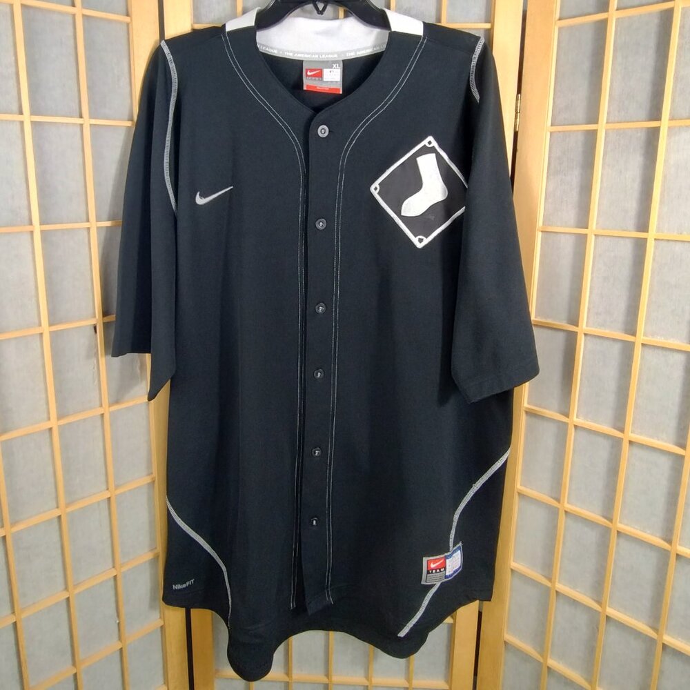 VTG Nike Chicago White Sox Jersey Black Size XL